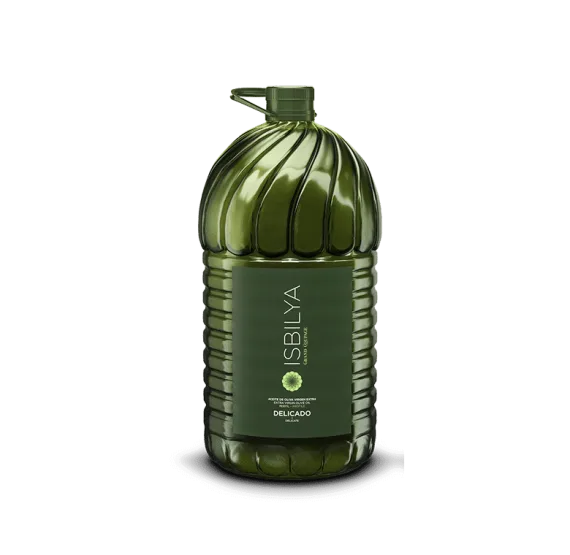 5-liter bottle of Isbilya’s Grand Coupage Delicate. A smooth and elegant olive oil to enjoy in large quantities or to share with family and friends.