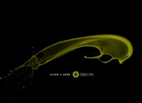 Salpicadura de aceite de oliva virgen extra premium Isbilya