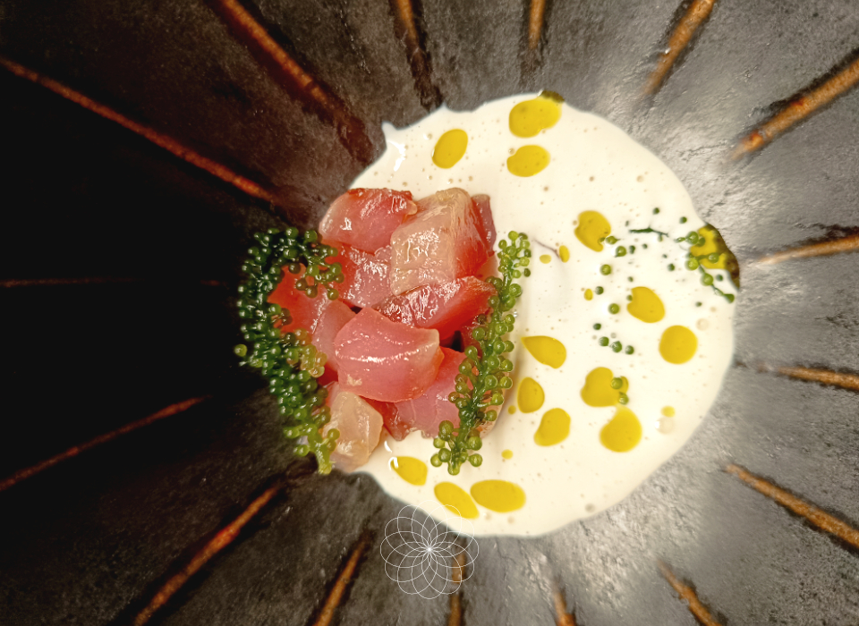 Imagen receta Bonito y gazpachuelo de ostras con Isbilya sikitita