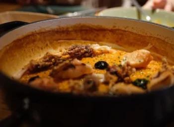 Cazuela de arroz elaborado en el restaurante Terreo, chefs Isbilya